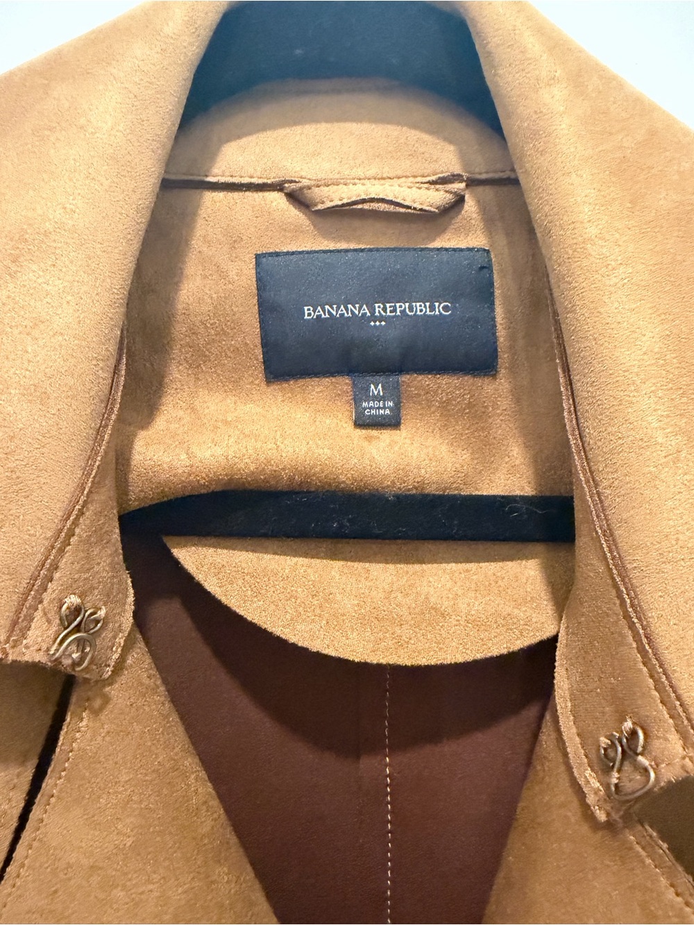 Banana Republic Suede Trench Coat in Camel - Picture 3 of 4